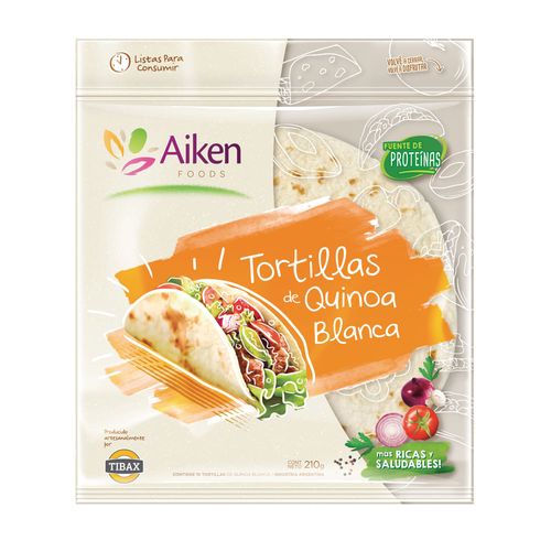 Tortillas Aikend Foods de Quinoa Blanca x 210 g