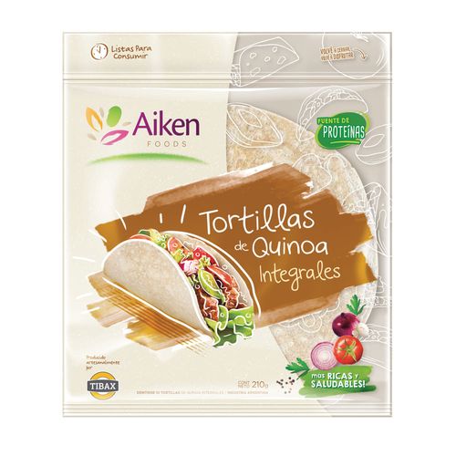 Tortillas Aiken Foods de Quinoa Integrales x 210 g