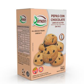 Galletitas Dimax Pepas Chip de Chocolate sin Gluten x 160 g