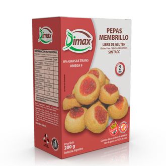 Galletitas Dimax Pepas Membrillo sin Gluten x 200 g