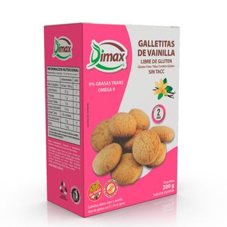 Galletitas Dimax Pepas Vainilla sin Gluten x 200 g