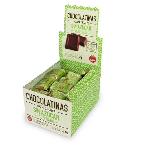 Chocolatinas Colonial con Leche sin Azúcar x 5 g