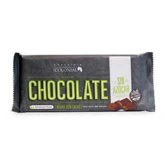 Chocolate Colonial Negro 55 sin Azúcar x 100 g