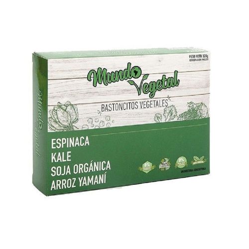 Batoncitos Vegetales Mundo Vegetal de Espinaca, Kale, Soja Orgánica y Arroz Yamaní x 320 g