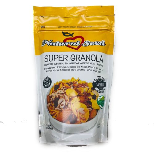 Supergranola Natural Seed sin Gluten y sin Azúcar x 250 g