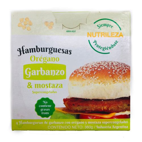 Hamburguesas Nutrileza de Garbanzo x 360 g