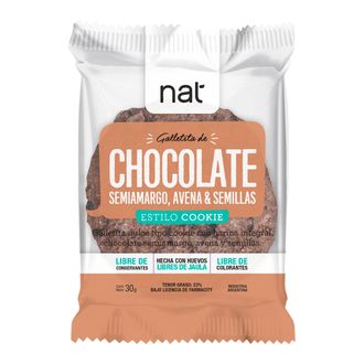 Galletitas Nat de Chocolate Semiamargo con Avena y Semillas x 30 g