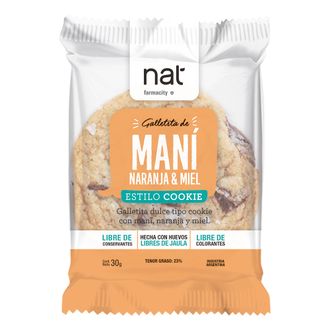 Galletitas Nat de Maní, Naranja y Miel x 30 g