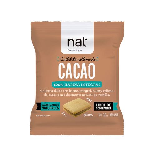 Galletitas Nat Rellena de Cacao x 30 g