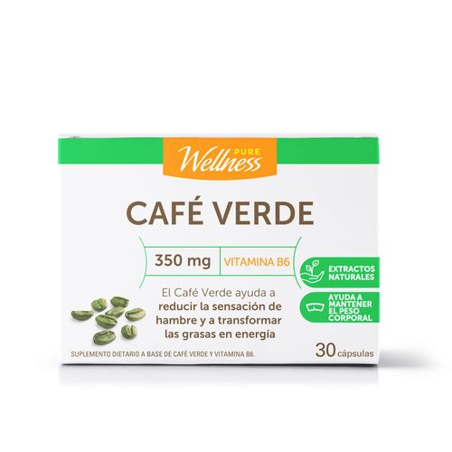 Suplemento Dietario Pure Wellnes Café Verde x 350 g x 30 caps