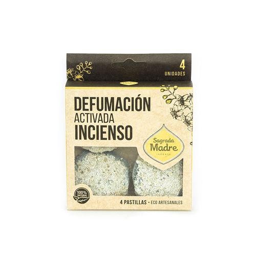 Pastillas Defumación Activada Sagrada Madre Incienso Blanco x 4 un