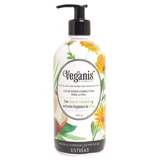 Leche Super Correctora Veganis Estrías Coco, Caléndula y Oliva x 500 ml