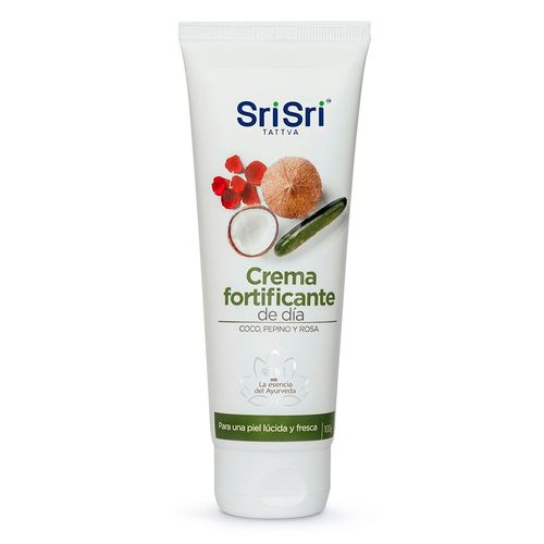 Crema Facial Ayurvédica Fortificante Día Sri Sri Tattva Coco Pepino y Rosa x 100 g