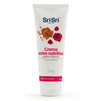 Crema para Manos Sri Sri Ayurveda Rosa y Almendras x 100 g