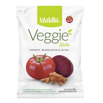 Veggie Sticks Via Vita Tomate Remolacha y Oliva x 50 g