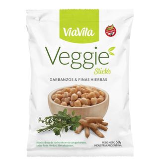 Veggie Sticks Via Vita Garbanzos Finas Hierbas x 50 g