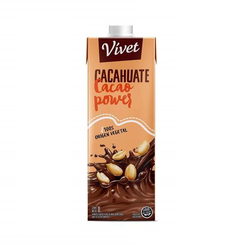 Leche de Cacahuate Vivet sabor Cacao Power x 1 l