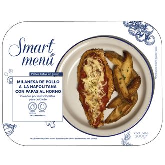 Milanesa de Pollo Smart Menú Napolitana con Papas x 300 g