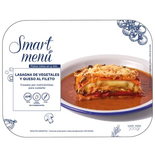 Lasagna Smart Menú de Vegetales x 300 g