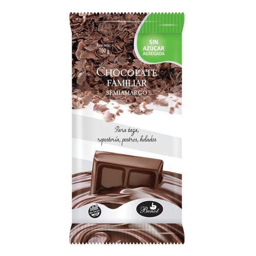 Barra de Chocolate Benot Semiamargo x 100 g