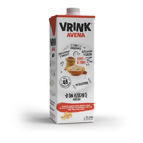 Bebida Vegetal Vrink de Avena sin Azúcar x 1 l