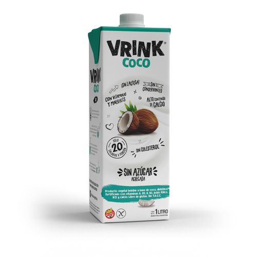 Bebida Vegetal Vrink de Coco sin Azúcar x 1 l