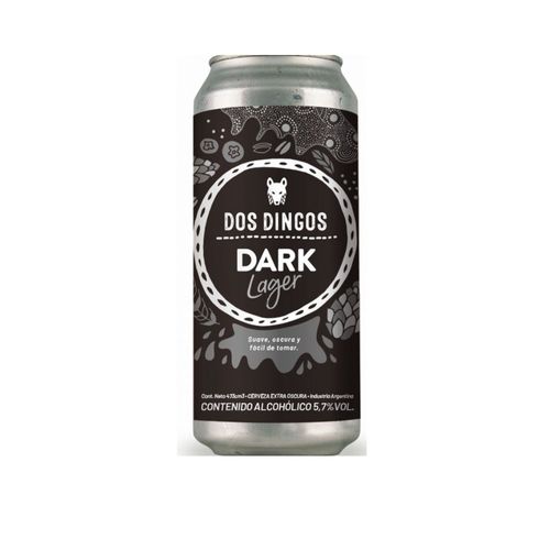 Cerveza Dos Dingos Dark Large Lata x 437 ml