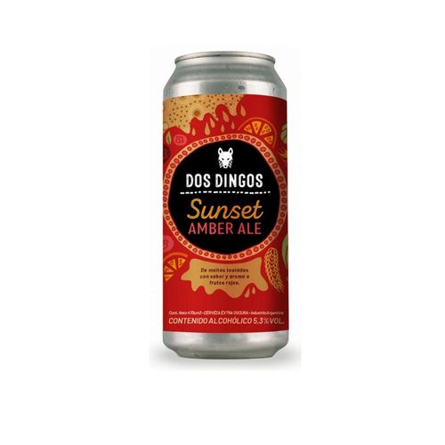 Cerveza Dos Dingos Sunset Amber Ale Lata x 437 ml