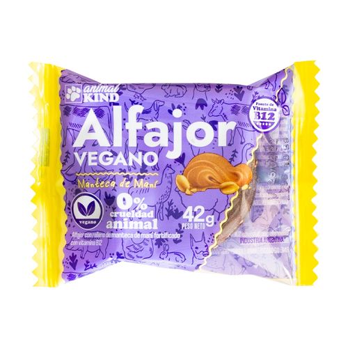 Alfajor Vegano Animal Kind de Maní x 42 g
