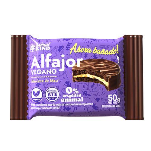 Alfajor Vegano Animal Kind de Chocolate x 50 g