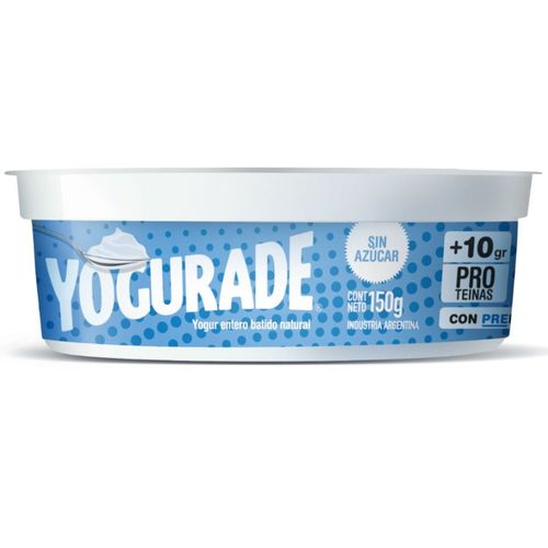 Yogur Entero Yogurade Batido Natural x 150 g