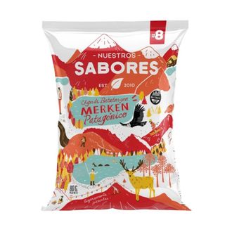 Chips de Batatas Nuestros Sabores con Merken x 80 g