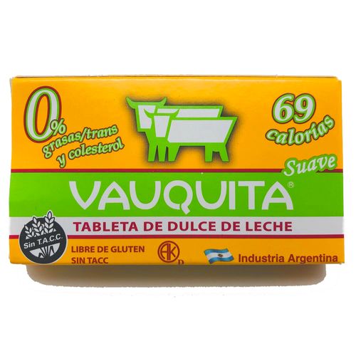 Tableta de dulce de leche Vauquita Ligth x 25 g