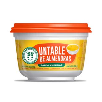 Queso Untable Felices Las Vacas de Almendras Sabor Cheddar x 200 g