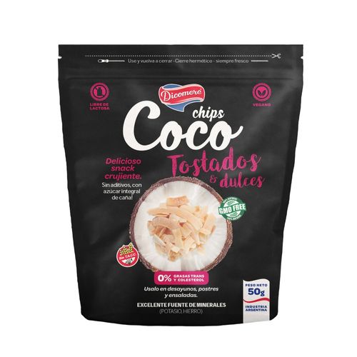 Chip de Coco Dicomere Tostado y Dulce sin Tacc x 50 g