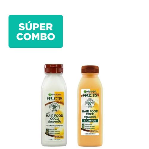 Kit Fructis Reparación Hair Food Coco: Shampoo & Acondicionador