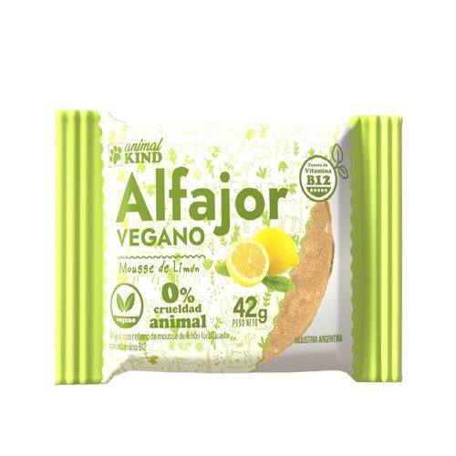 Alfajor Vegano Animal Kind Limón x 42 g