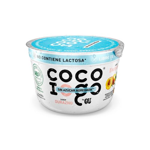Yogur Leche de Coco Crudda de Durazno x 160 g