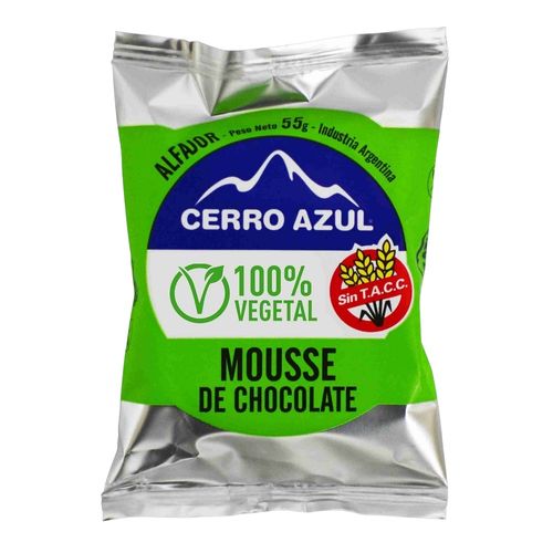 Alfajor Cerro Azul Mousse de Chocolate Vegano x 55 g