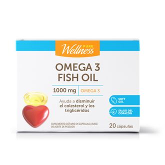 Suplemento Dietario Pure Wellness Omega3 Fish Oil x 1000 g x 20 caps