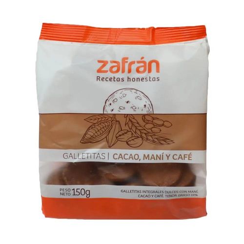 Galletitas Zafrán con Cacao, Maní y Café x 150 g