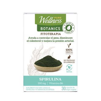 Suplemento Dietario Pure Wellness Botanics Spirulina x 30 Cápsulas