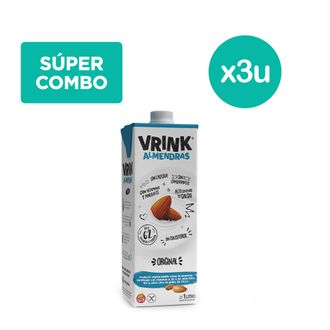 Combo Vrink Bebidas Vegetal de Almendras Original x 3 un x 1 l c/u