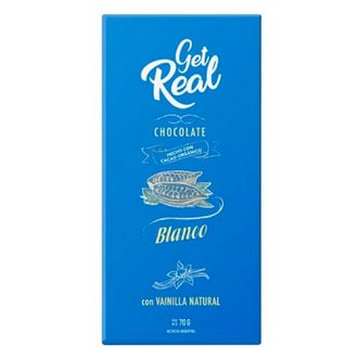 Chocolate Get Real Blanco con Vainilla Natural x 70 g