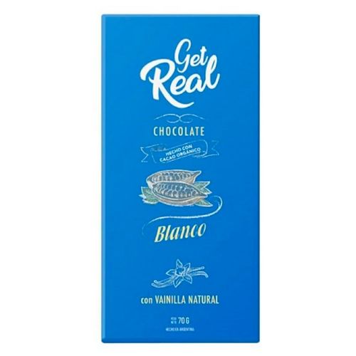 Chocolate Get Real Blanco con Vainilla Natural x 70 g