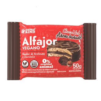 Alfajor Animal Kind Vegano Avellanas x 50 g