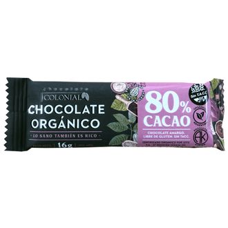 Chocolate Orgánico Konfitt 80% Cacao x 16 g