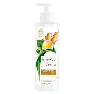 Shampoo Dove Real Poder de las Plantas Purificación + Jengibre x 300 ml