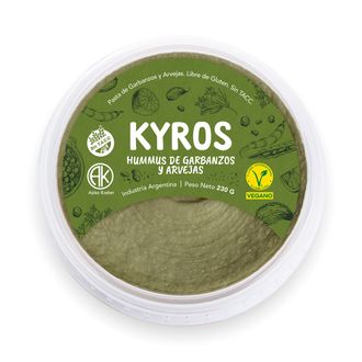 Hummus  Kyros de Garbanzo y Arvejas x 230 g