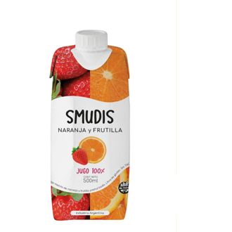 Jugo Smudis 100% Naranja Y Frutilla x 500 ml